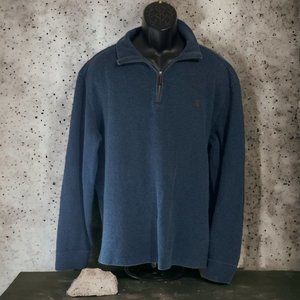 Polo by Ralph Lauren 1/4 Zip Pullover Sweater, Blue Gray, XL (P121023-2)
